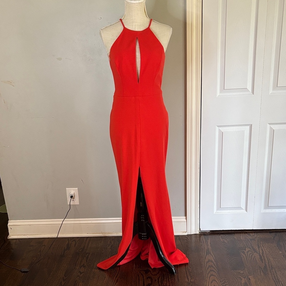 JAYGODFREY Scarlet Backless Gown